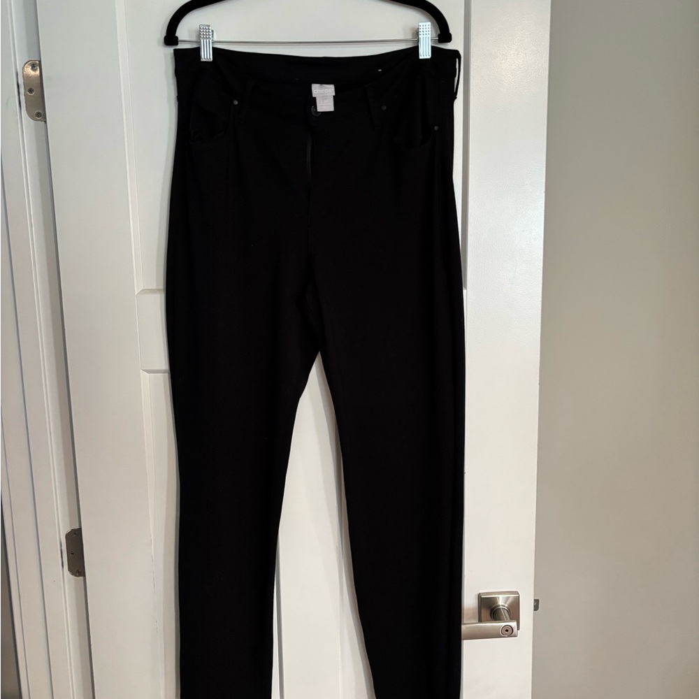 Chico’s Sleek Black Women's Jeans - Size 2.5/14